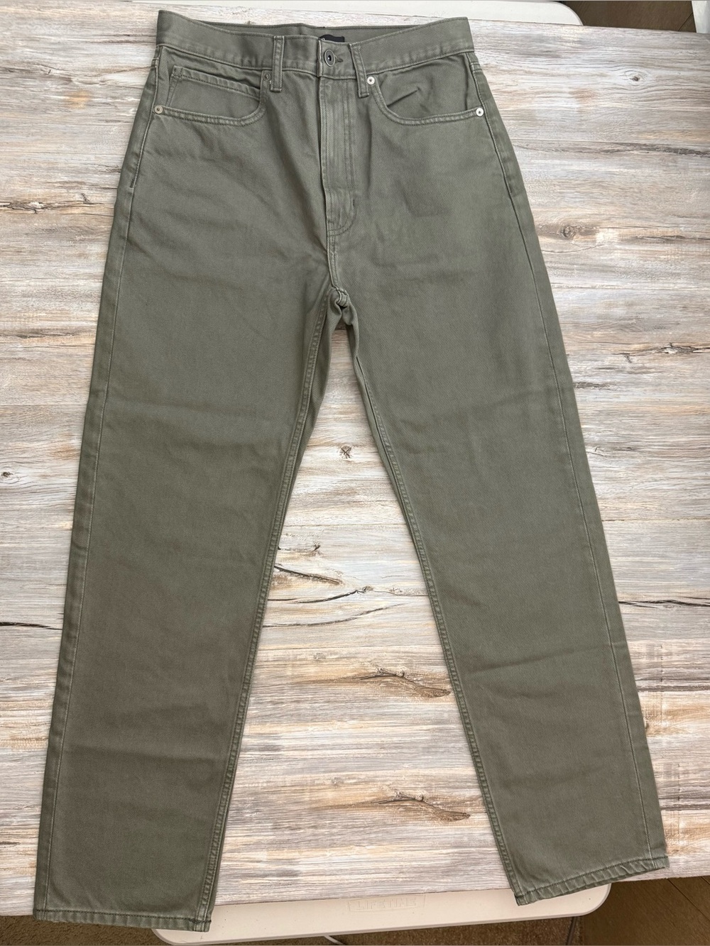Banana Republic Jeans Men’s Size 31x32 Authentic Straight Fit Olive Green Sage